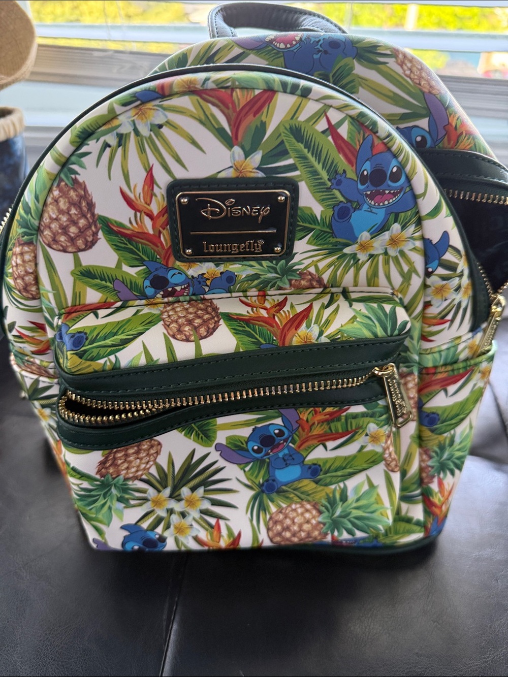 Loungefly Tropical Stitch Mini Backpack in White, Green & Blue